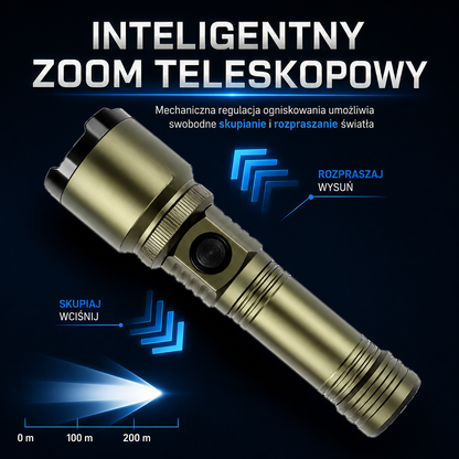 XenonPro Basic™ – mocna latarka LED z zoomem i ładowaniem USB-C