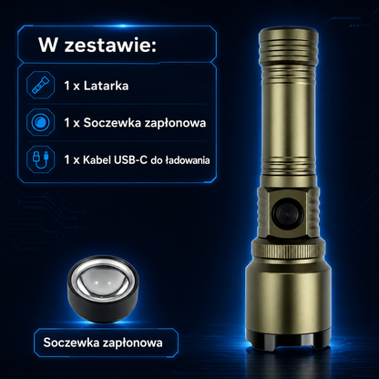 XenonPro Basic™ – mocna latarka LED z zoomem i ładowaniem USB-C